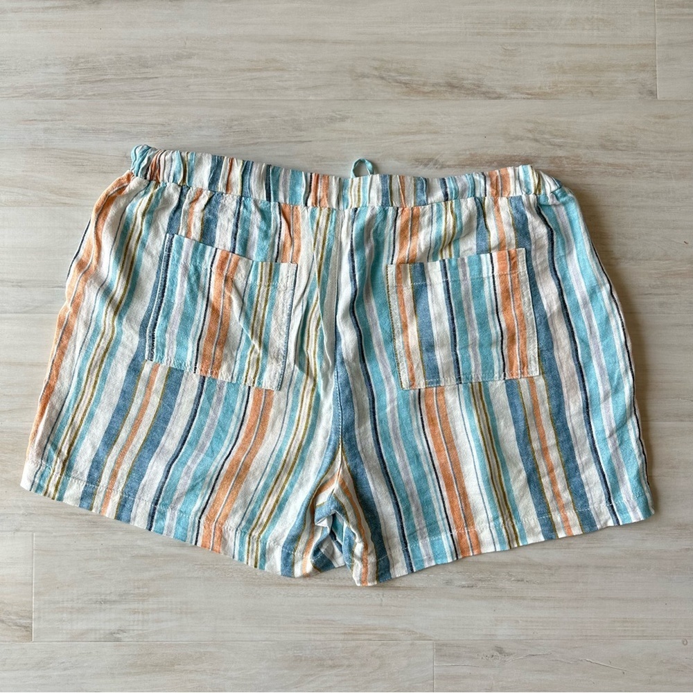 Briggs Striped Linen Blend Shorts - Picture 4 of 5
